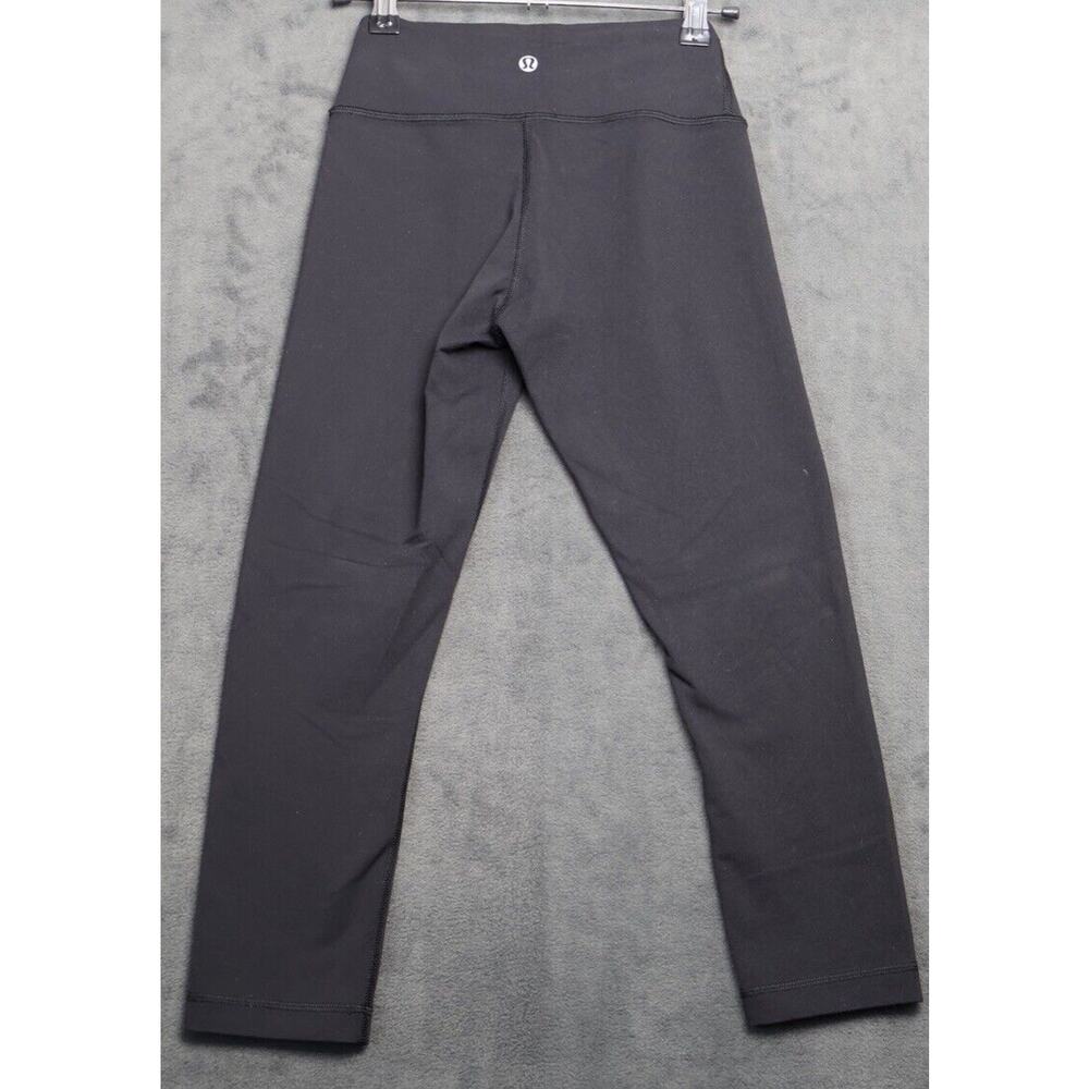 Lululemon Athletica Womens Cropped Capri Leggings Black Size 2 - Picture 4 of 8
